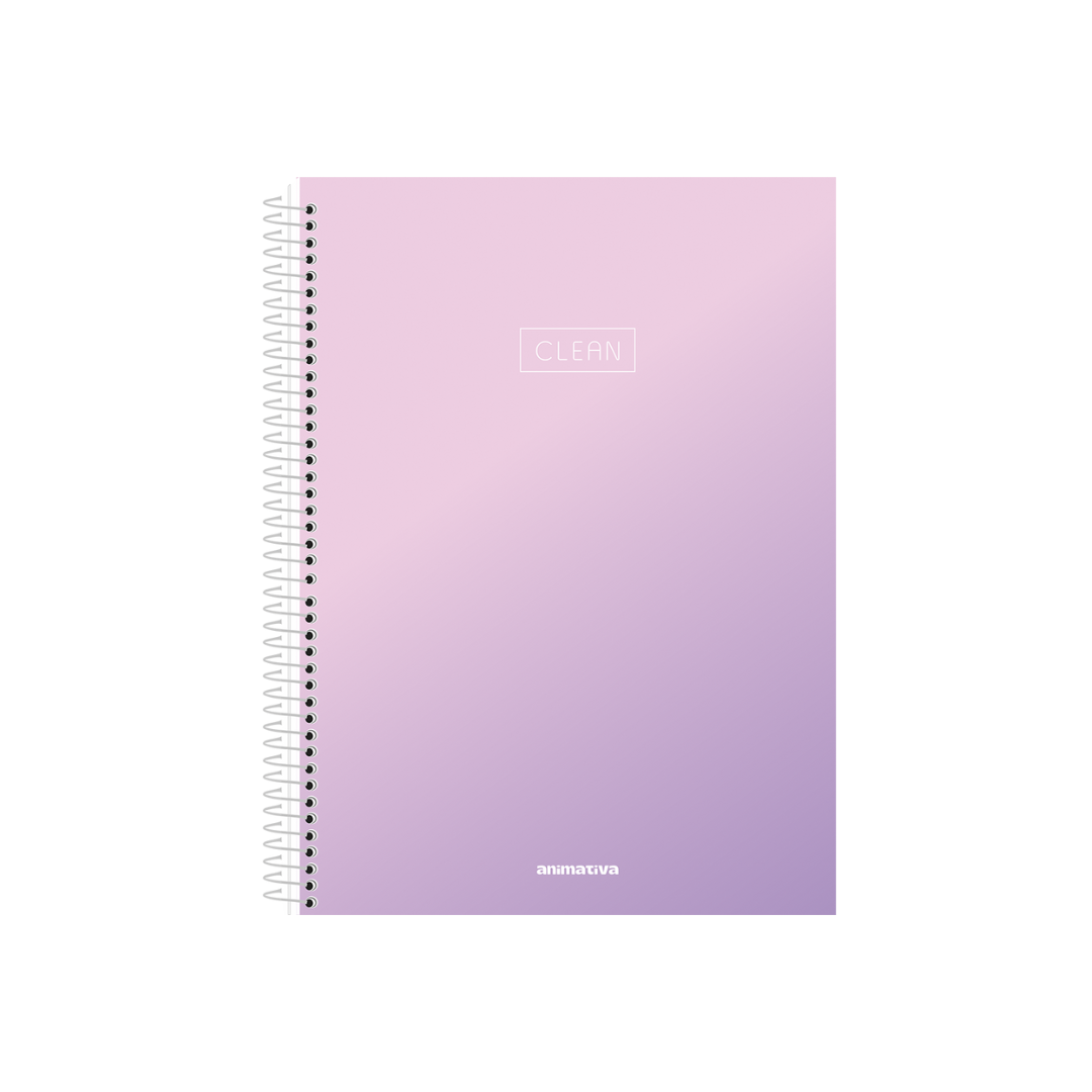 Caderno A5 - Animativa - Clear - Nova Coleção - 140mmx200mm - 80Fls