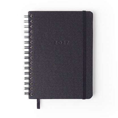 Agenda Planner Wire-o 2027 - Cícero - Clássica Preto - Semanal Anotações A5