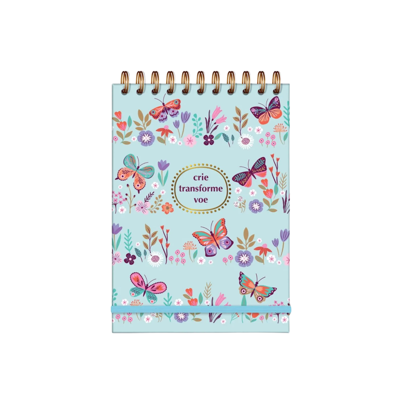 Caderno de ideias Borboletas no Jardim Fina Ideia - frente