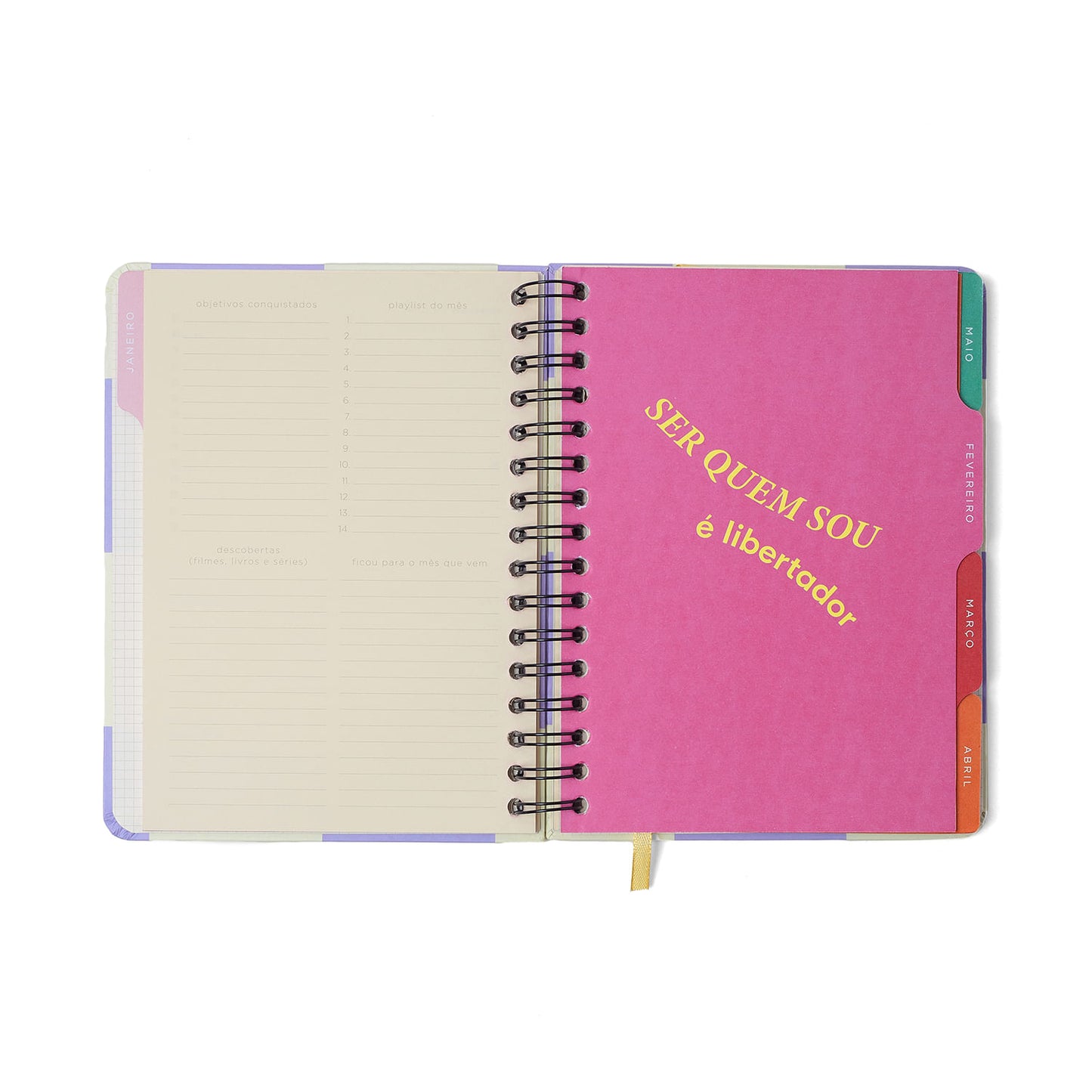 Agenda Planner Wire-o 2027 - Cícero - Melissa Mini Bloomy Chocolate - Semanal Notas A5