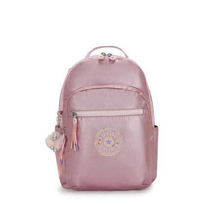 Mochila Kipling Seoul Rosa Bronze Pi Met C