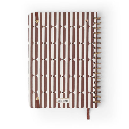 Agenda Planner Wire-o 2027 - Cícero - Veredas Marrom - Semanal Planejamento 17x24