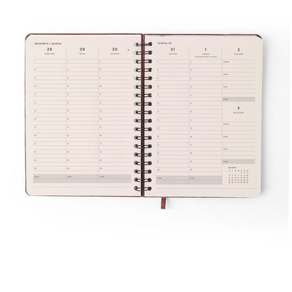 Agenda Planner Wire-o 2027 - Cícero - Petit Lambreta - Semanal Planejamento 17,3x24