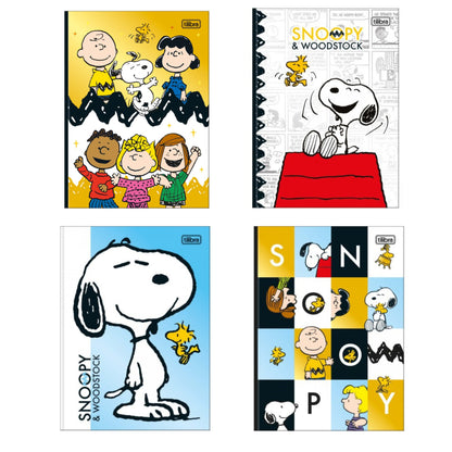 Caderno Colegial - Tilibra - Snoopy - Brochura - 160 Folhas