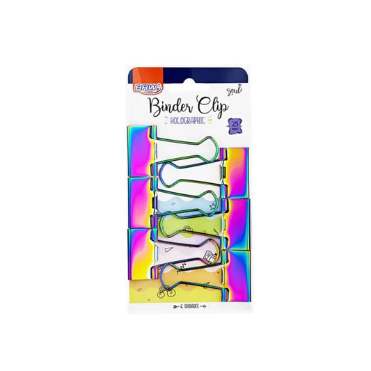 Binder Clips - BRW - Rainbow - Holográfico