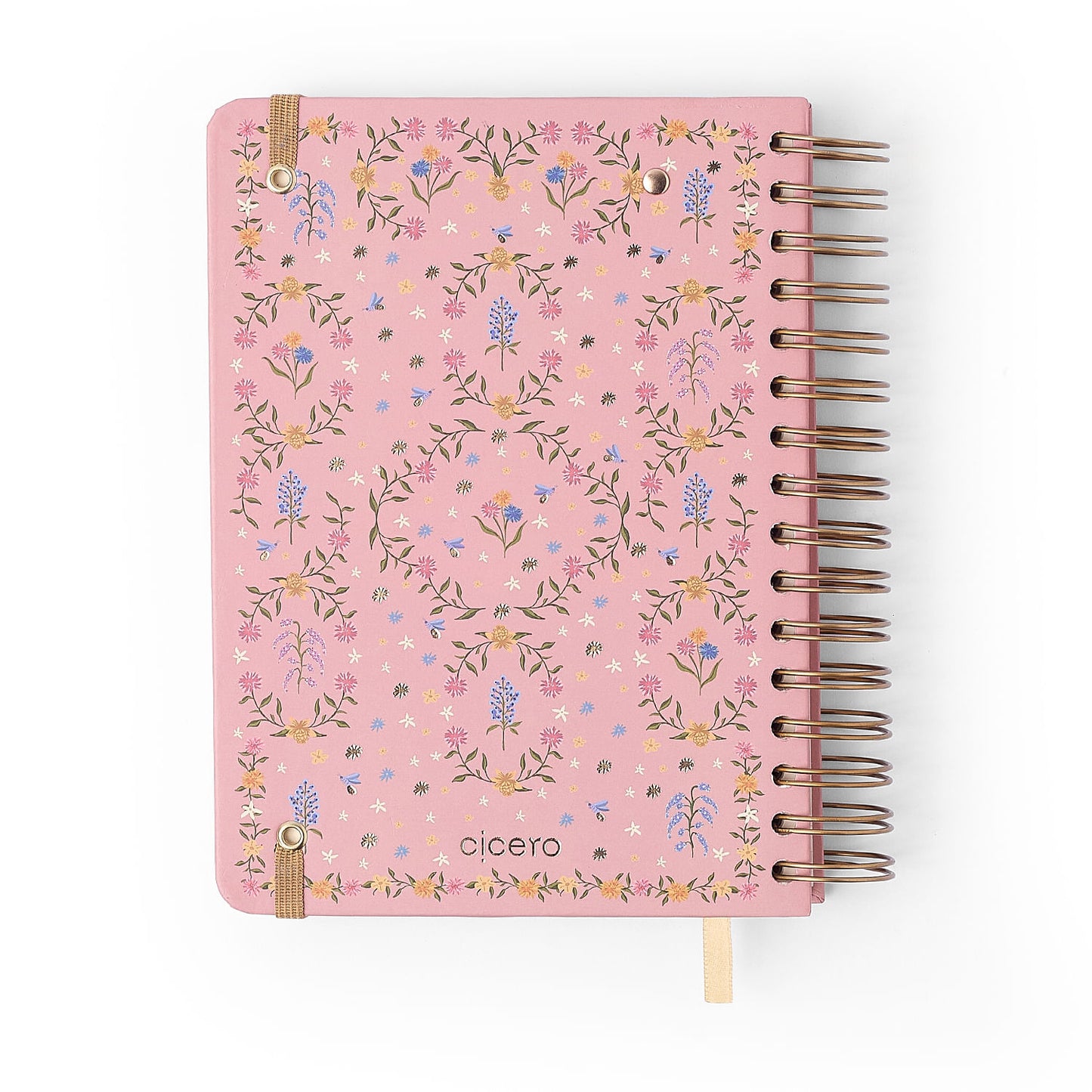 Agenda Planner Wire-o 2027 - Cícero - Relicário Secreto Coral - Diária A5