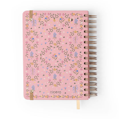 Agenda Planner Wire-o 2027 - Cícero - Relicário Secreto Coral - Diária A5
