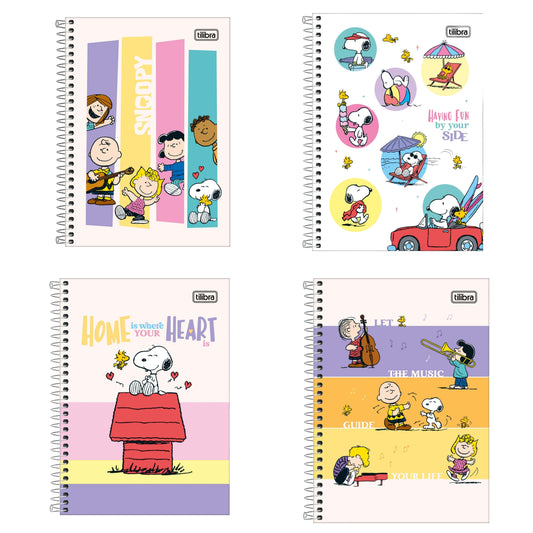 Caderno Espiral - Tilibra - Snoopy - 80 Folhas - Capa Dura