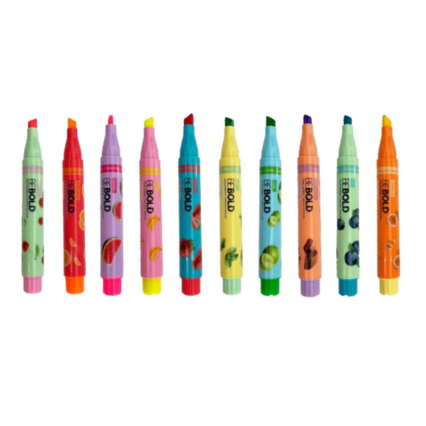 Marca Texto - Newpen - Be Bold - Fruit Edition c/ Cheirinho - Estojo com 10 Cores