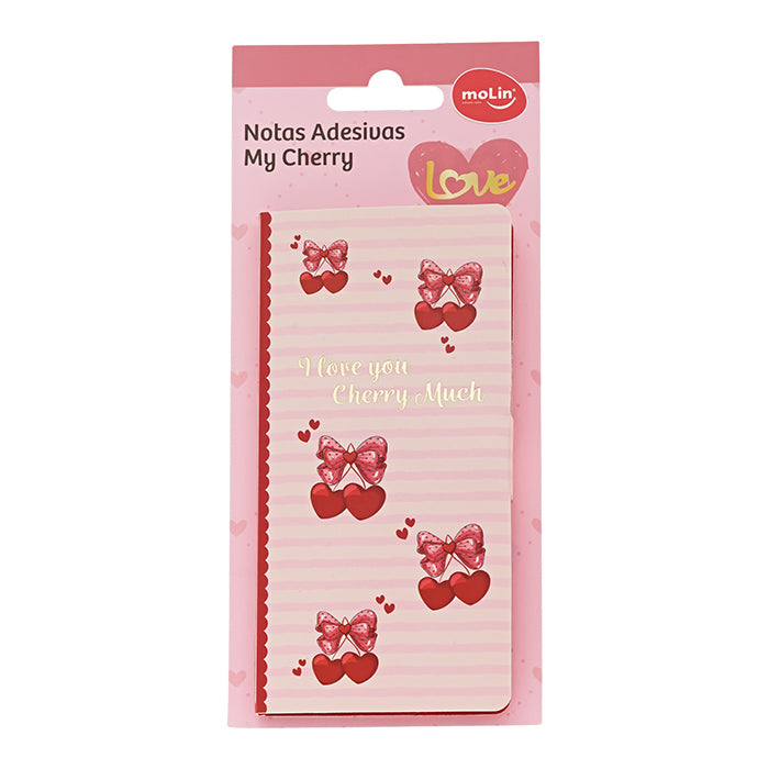 Bloco de Notas Adesivas - Molin - Love My Cherry - 160 Notas
