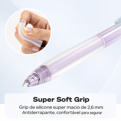 Caneta Gel Retrátil Writech Soft Grip 0.5mm Tinta Azul W-0178/D