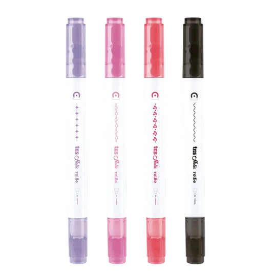 Caneta Fineliner - Tris - Charm c/ Carimbo Rollie - 0,4mm