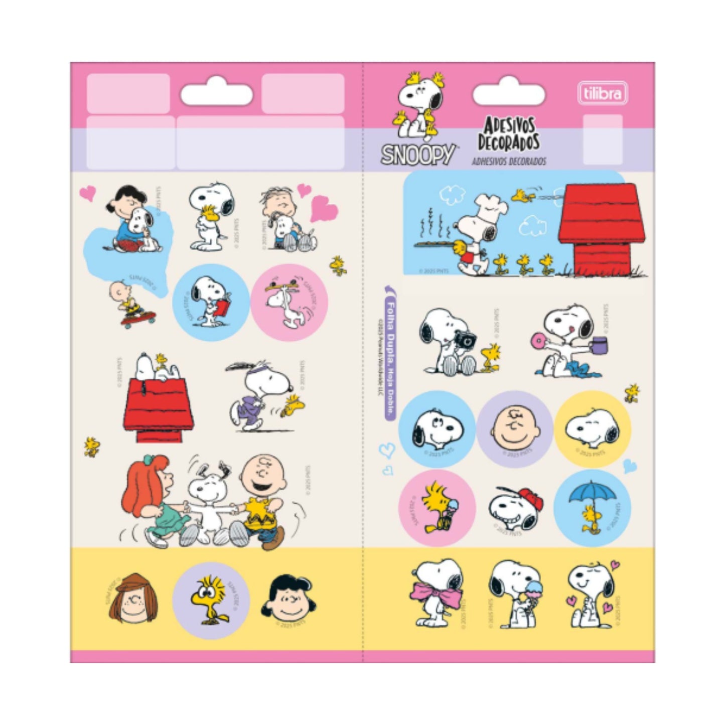 Adesivos Decorados - Tilibra - Snoopy - Nova Coleção - 100mm x 208mm