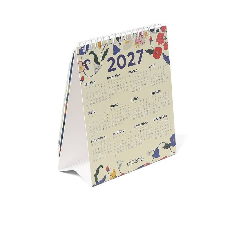 Calendario de Mesa 2026  - Cícero - Doce Florada - 13x15