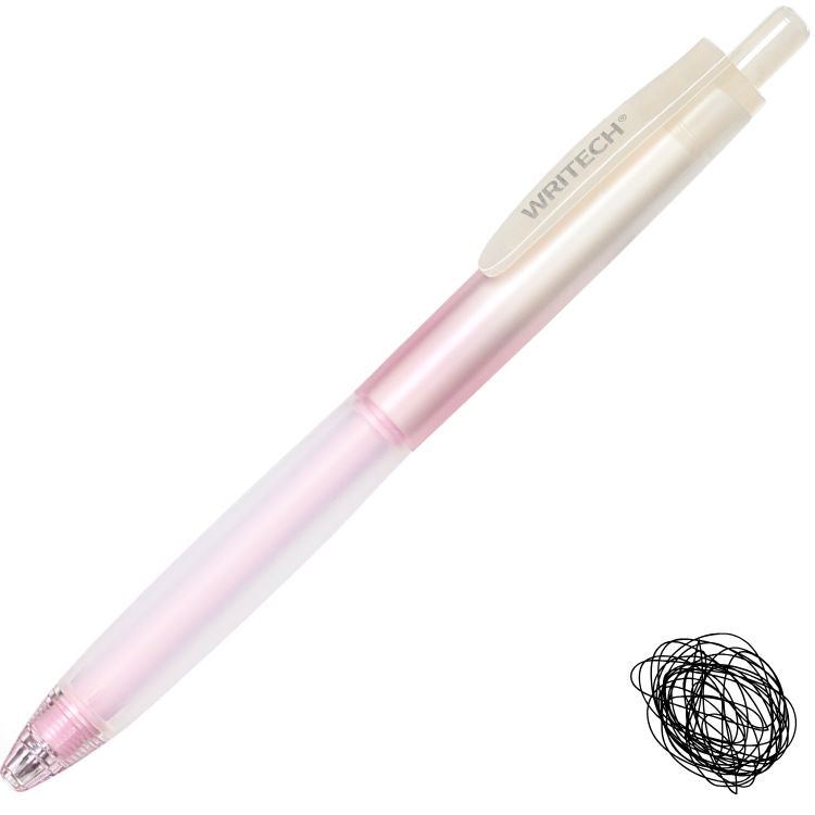 Caneta Gel Retrátil Writech Soft Grip 0.5mm Tinta Preta W-0178/D