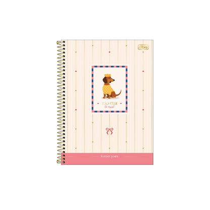 Caderno Colegial Espiral - Tilibra - Brownie - 10 Matérias - 177mm x 240mm - 120Fls