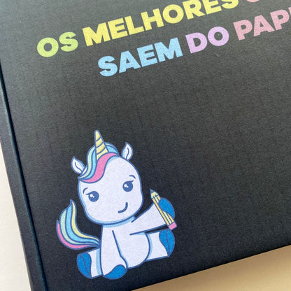 Caixa Aniversário da Gio - Papelaria Unicornio