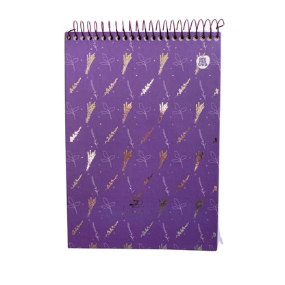 Caderno Vertical Espiral - Animativa - Lavender - Nova Coleção - 80 Folhas