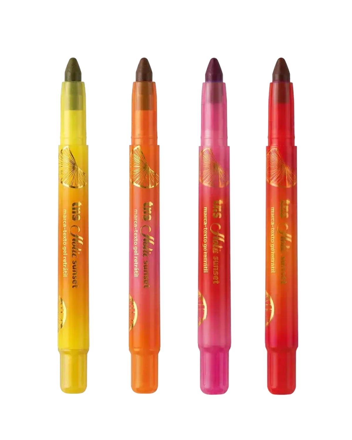 Marca Texto Gel - Tris - Sunset - Kit c/ 4 Cores