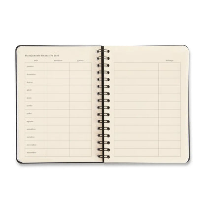 Agenda Planner Wire-o 2026- Cícero - Melissa - Diária A5 - Pink Bloomy