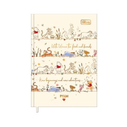 Caderneta Costurada - Tilibra - Pooh - 96 Folhas - 105mm x 148mm