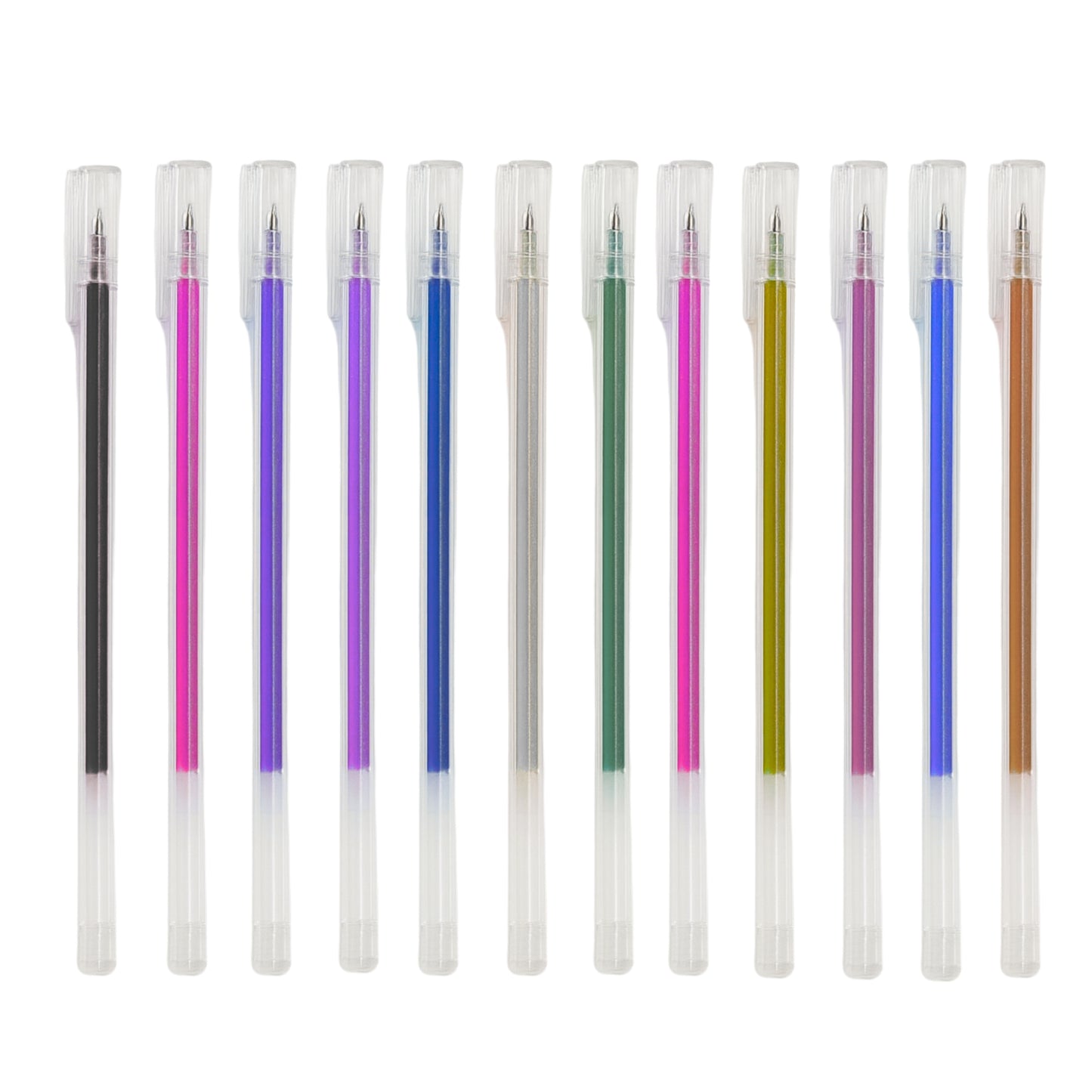 Caneta Gel - Flash Hashi c/ Glitter - Estojo c/ 12 Cores