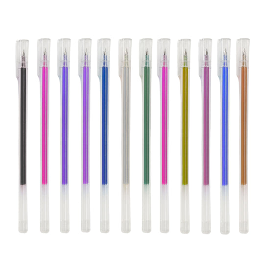 Caneta Gel - Flash Hashi c/ Glitter - Estojo c/ 12 Cores