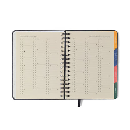 Agenda Planner Wire-o 2027 - Cícero - Noronha Peróla do Mar - Semanal Notas A5