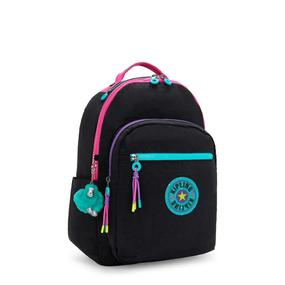 Mochila - Kipling - Seoul - Black Fun C