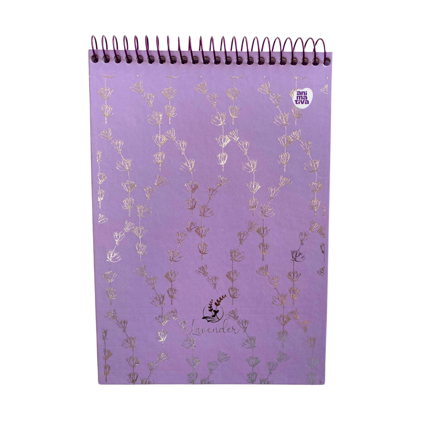 Caderno Vertical Espiral - Animativa - Lavender - Nova Coleção - 80 Folhas