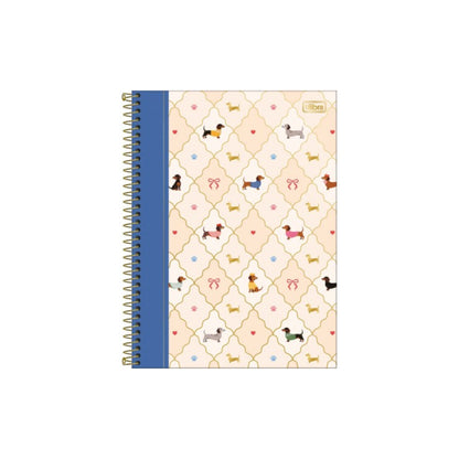 Caderno Colegial Espiral - Tilibra - Brownie - 10 Matérias - 177mm x 240mm - 120Fls