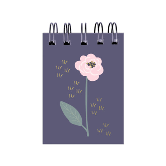 Caderno Pocket Argolado - Molin - Flowers - Capa Dura - 80 Folhas