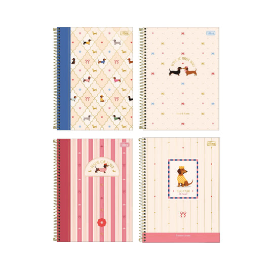 Caderno Espiral 1/8 - Tilibra - Brownie - 110mm x 154mm - 80Fls