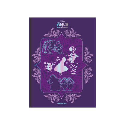 Caderno Colegial - Animativa - Alice no País das Maravilhas - 160 Fls - Capa Dura - Nova Coleção