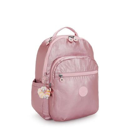 Mochila Kipling Seoul Rosa Bronze Pink Met