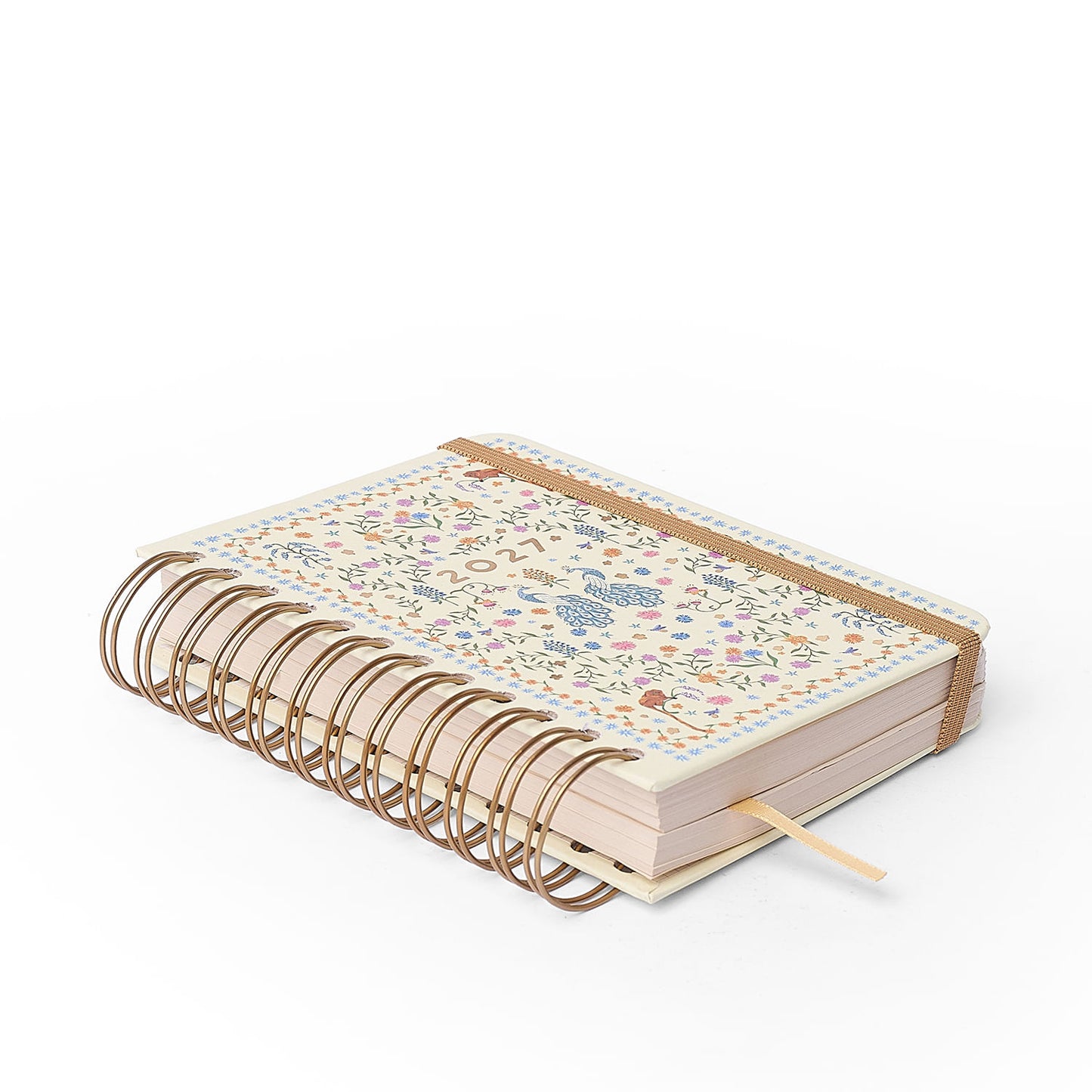 Agenda Planner Wire-o 2027 - Cícero - Relicário Realeza Off White - Diária 11,5x16