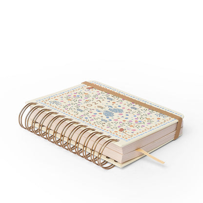Agenda Planner Wire-o 2027 - Cícero - Relicário Realeza Off White - Diária 11,5x16