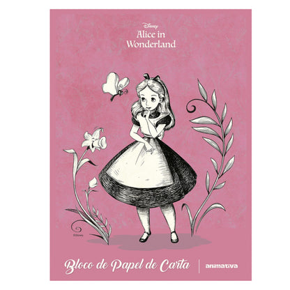 Bloco de Carta - Animativa - Alice no País das Maravilhas - 48 Fls