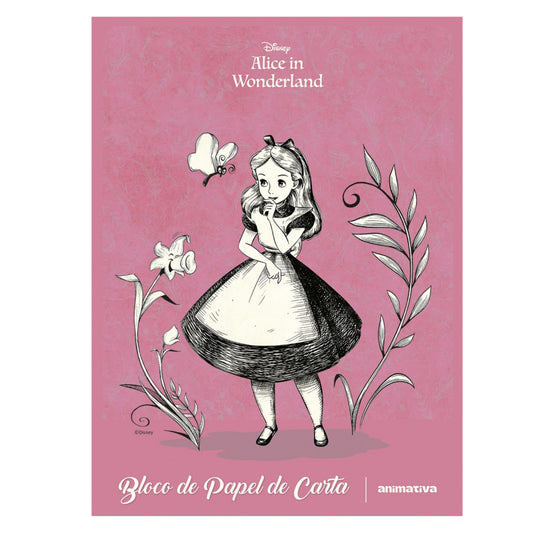 Bloco de Carta - Animativa - Alice no País das Maravilhas - 48 Fls