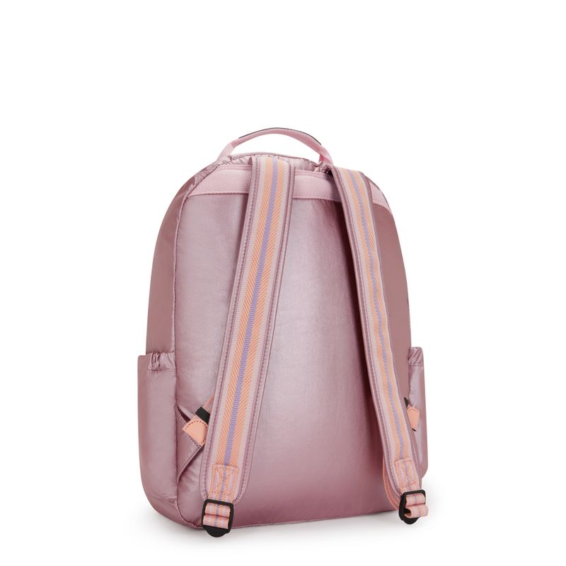 Mochila Kipling Seoul Rosa Bronze Pi Met C