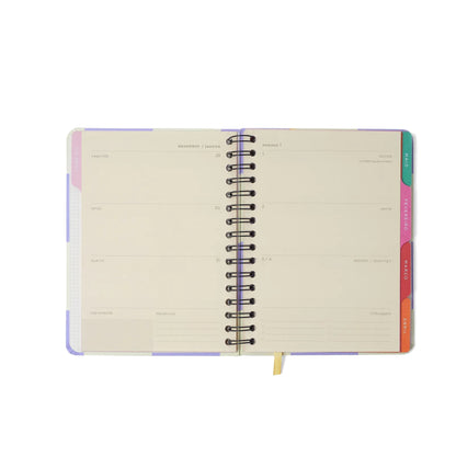 Planner Wire-o 2026 - Cícero - Melissa - Semanal Notas c/ Divisórias A5 - Block Bloomy