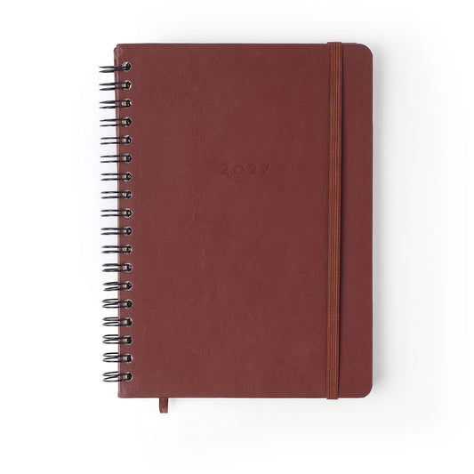 Agenda Planner Wire-o 2027 - Cícero - Clássica Café - Semanal Planejamento 17,3x24