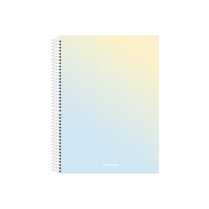 Caderno A5 - Animativa - Clear - Nova Coleção - 140mmx200mm - 80Fls