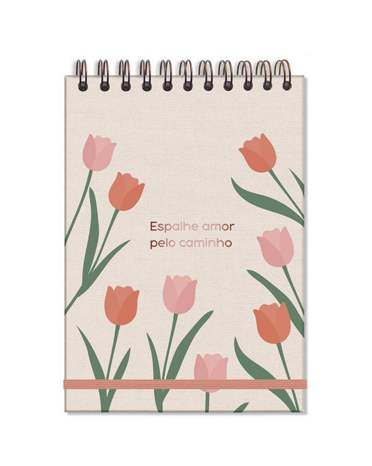 Caderno de Ideias - Fina Ideia - Tulipas - frente