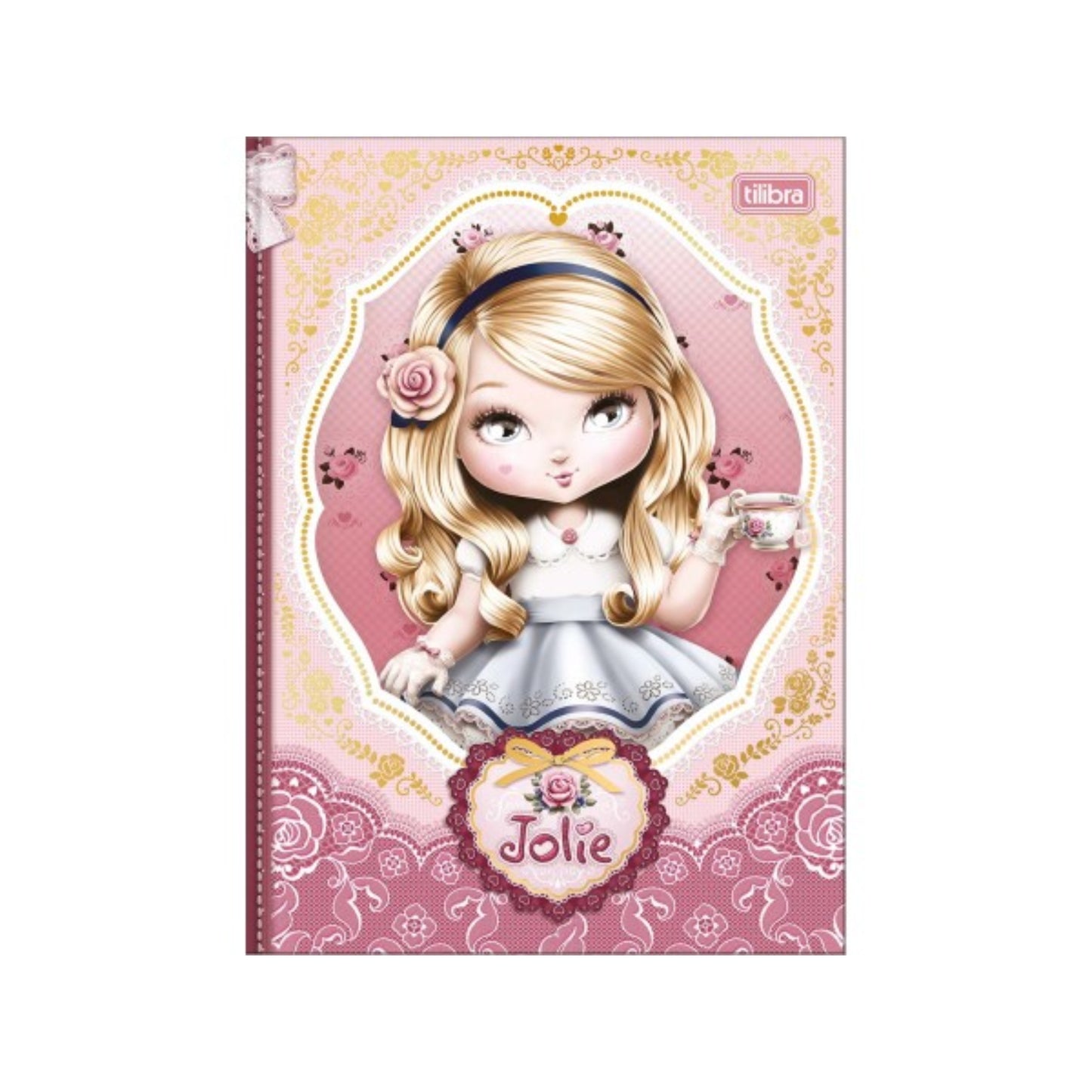 Caderno Colegial - Tilibra - Jolie -  176 mm x 239 mm - Nova Coleção - 160 Fls
