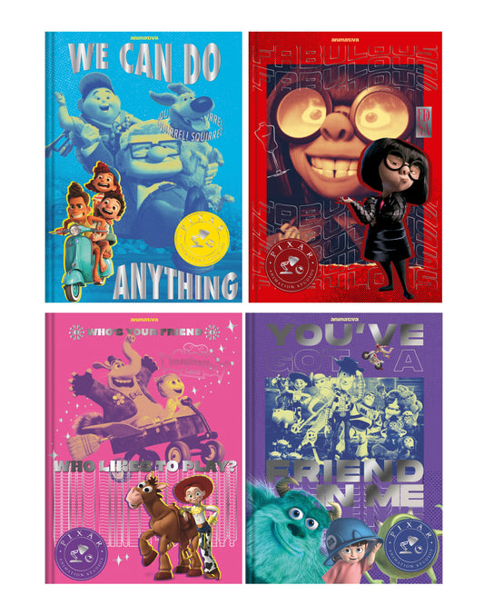 Caderno Colegial - Animativa - Pixar - 179 mm x 241 mm - 160Fls - frente