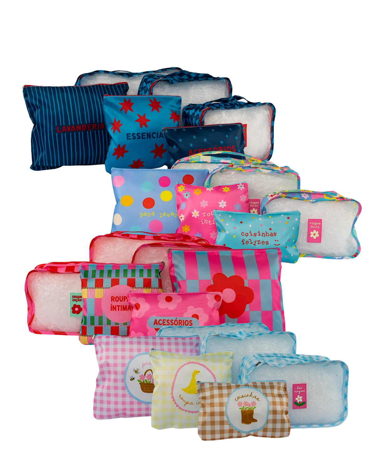 Organizador de Mala - Florie - Kit c/ 6 unidades - frente