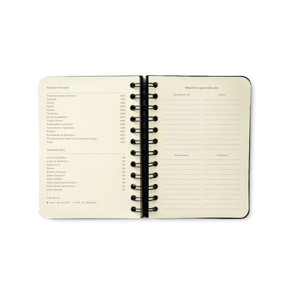 Agenda Planner Wire-o 2026 - Cícero - Melissa - Diária 11,5x16 - Color Bloomy