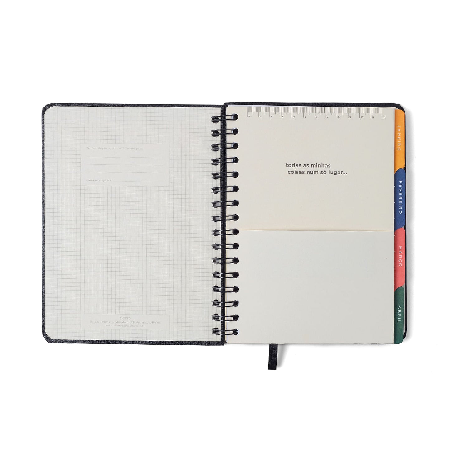 Agenda Planner Wire-o 2027 - Cícero - Noronha Peróla do Mar - Semanal Notas A5