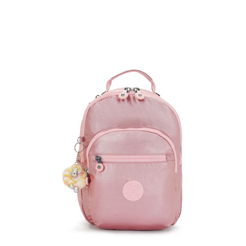 Mochila Kipling Seoul S Rosa Bronze Pink Met